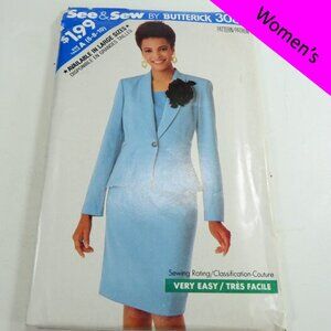 Butterick 3088 -785 Sewing Pattern Easy Jacket, Skirt, Top